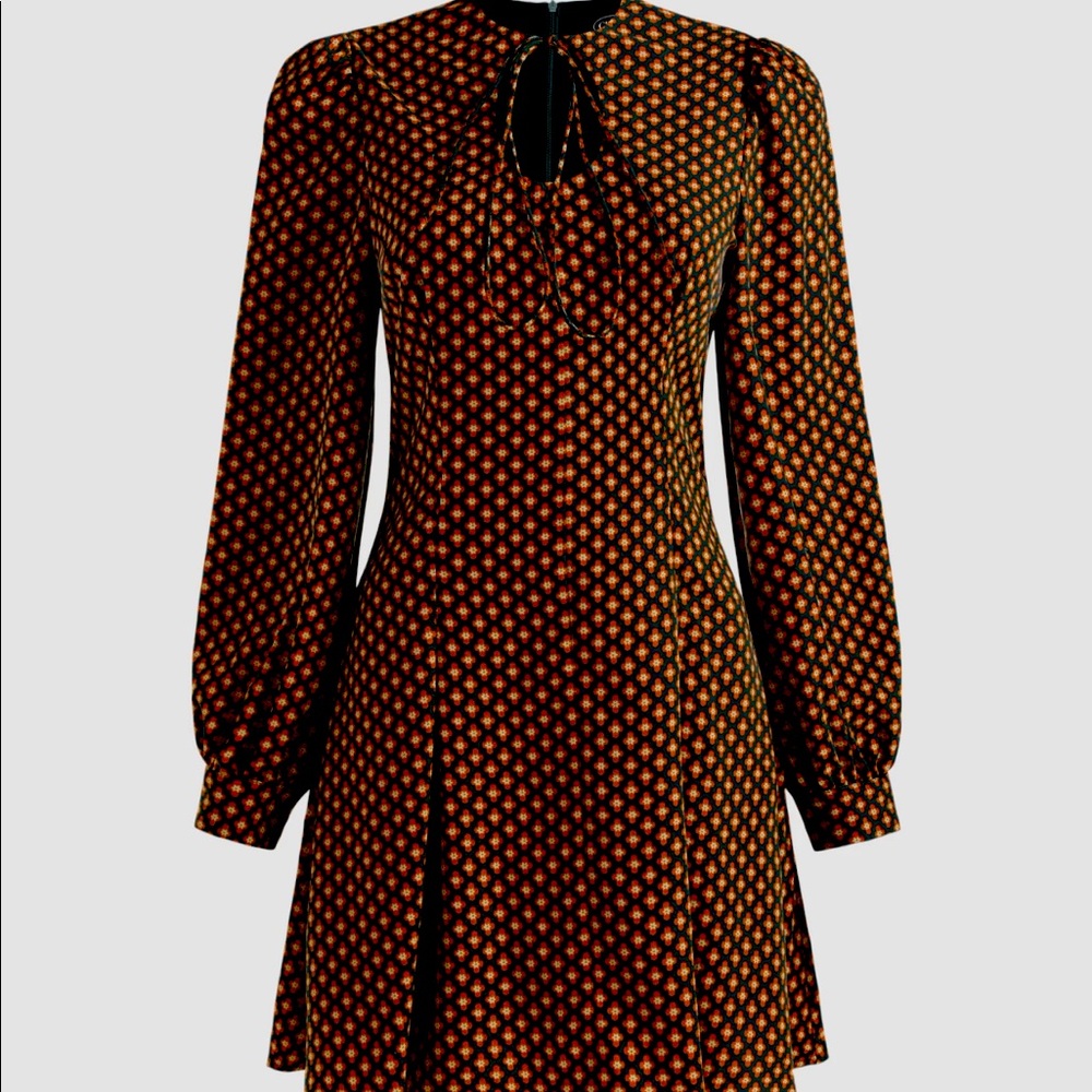 Floral Print Retro Style Dress  Size S